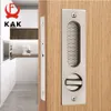 KAK muet mortaise serrure de porte coulissante poignée cachée serrure de porte intérieure serrure de traction moderne antivol salle serrure de porte en bois matériel de meubles T2207