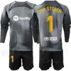 Vereinsmannschaft Torwart GK Jugend Antoni Ramallets Trikot Fußballset Langarm Torwart Marc-Andre Ter Stegen Inaki Pena Ander Astralaga Fußballtrikot-Kits 22/23 BaSai