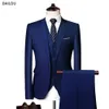 Erkekler Suits Blazers Erkekler İçin Düğün Takımları Zarif Blazers Set 3 Parça Lüks Business Resmi Yelek Pantolon Tam Katlar Ceketler 231128