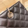 Black Diamond Treliça Grande Sacola Xadrez Xadrez Couro Macio Designer Totes Bolsas para Mulheres Balde Bolsa de Compras Gold Sier Chain S Bolsas