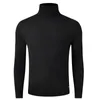 Pulls pour hommes léger 100 pure laine mérinos pull à col roulé sous-vêtements t-shirt chaud hiver homme épais vêtements hauts 231128