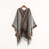 Foulards Style indien mode géométrique gland Pashmina Poncho et Capes manteau femmes écharpes automne hiver chaud châle Cachemire foulards 231128