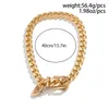 Chains Hip Hop Exaggerated Metal Belt Buckle Necklace For Women Summer Party Rave Personalized Bicolor Twisted Choker Jewelry 2023