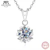 Chokers Anujewel 1 D Color Diamond Top Quality 18K colar de pendente de ouro 18k Presentes de jóias finas por atacado 231129