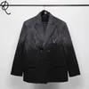 Men's Tracksuits Dark Department Retro Personality Do Old Gradient Tie-dye Inkjet Print Casual Suit Jacket Man