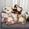 Couvertures Ours mignon hiver couverture chaude fausse fourrure de lapin doux pour salon canapé jeter 130x160 cm couvre-lit en peluche 160x200 cm 230221311Q