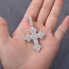 RTS Hip Hop Gold Solid Sier VVS Moissanite Diamond Cross Cross