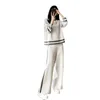 Casual Little Fragrance Sweatshirt Sports Suit Women's 2023 Spring and Autumn Clothes New Fashion High-End Wide Ben Pants Two-Piece Set