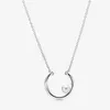 100% 925 Sterling Silver Offset Freshwater Cultured Pearl Circle Halsband Fit europeiska hängsmycken och charms fina kvinnor bröllop jude256l