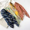 Scarves 1PC Cotton Linen Square Scarf DIY Bandana Headband Striped Floral Hair Scarf Small Shawls Headscarf All Match Hand Kerchief J230428