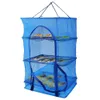 Organisation Fish Mesh Sèche Séchage Net Net Déshydrator Durable Pliage 4 couches Fish Vegetable Dishers Dryer Séchage Net Séchage