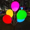Luz de paisaje de bola de burbuja luminosa impermeable al aire libre con luz LED de globo de 1,5 M y 5 cabezas