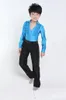 Stage Wear 2023 Long Sleeves Dance Costumes For Boys Latin Shirt/Pants Ruffly Ballroom/Modern Clothing Boy Salsa