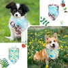 Processorer 20 Pack Floral Dog Bandana Spring Flower Pet Triangle Bibb Scarf Daisy Rose Pet Bandana Justerbar hund Kerchief för hundar och katter