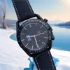 Designer Watch AAA Automatic Mechanical Mens Watch Anniversary 44mm Bioceramic Bezel Black Dial Moon Landing Watch Sapphire Luminous Waterproof Watchs Montre OMG