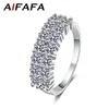Bröllopsringar AIFAFA REAL 14 All For Women 100 S925 Sterling Silver Diamond Party Jewelry GRA Wholesale 231128