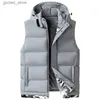 Gilets pour hommes Hommes gilet Veste à capuche hommes hiver chaud sans manches vestes mâle décontracté gilet solide gilet épaississement Veste Homme grande taille 283 Q231129