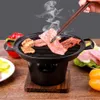 Pequeno fogão de churrasco estilo coreano cozinha doméstica oneperson ao ar livre churrasco fumaça estilo japonês pequeno pote de torrefação meattool 22060305l