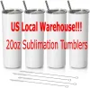 20oz sublimation straight tumblers blanks white 304 Stainless Steel Vacuum Insulated Slim DIY 20 oz Cup Car Coffee Mugs