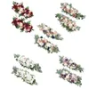 Decoratieve bloemen hangende bloemen swag kunstmatige roze rattan slinger bruiloft boog voor