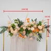 Decorative Flowers 50/100cm DIY Wedding Artificial Rose Flower Row Wall Arrangement Supplies Iron Arch Backdrop T Stage Decoration