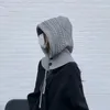 Basker vinter förtjockar imitation kashmir balaclava hatt halsduk set stickad sjal varma split finger handskar ull pullover tillbehör