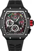 슈퍼 기계식 크로노 그래프 손목 시계 RM50-03 Fanmis Men 's Luxury는 펑크 시간 독특한 스포츠 운동 글로우 고무 밴드 디자이너 놀라운 고품질을 시뮬레이션합니다.