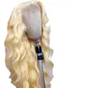 Synthetic Wigs Front Lace Wig Selling Long Curly Hair Lace Light Gold Large Wave Front