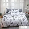 Set di biancheria da letto Set biancheria da letto a banana gialla Boy Girl Home Lenzuolo piatto Federa Piumino Er 3/4Pcs Queen King Fl Taglia unica Y200417 Drop Dhfjm