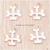 Charms 10Pcs Cartoon Funny Halloween Crossed Bone Metal Charm Diy Accessory Earrings Necklace Keychain Jewelry Making Findings Drop Dh6Rx