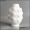 Vasen Nordic Ins Style Kreative Persönlichkeit Gesicht Vase Modern Minimalistisch Lippen Keramik Floral Home Bar Buchhandlung Dekoration Ornamente Dhzbg