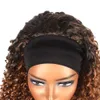 Synthetische Perücken, Damen-Haarband, langes lockiges Haar, Perücke, Stirnband, brauner Farbverlauf, kleine lockige Chemiefaser-Kopfbedeckung