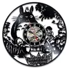 Studio Ghibli Totoro horloge murale dessin animé mon voisin Totoro disque vinyle horloges montre murale décor à la maison cadeau de noël pour les enfants Y331D