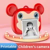 Filmkameror Kids Video Po Camera Digital Instant Print Camera Toys for Kids Girls Instantane PO Camera med tryckta gåva 231128