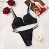 Set sexy intimo donna reggiseno push up e slip 2 pezzi set confortevole reggiseno regolabile intimo raccolto all'ingrosso 231129