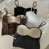 Canotte da donna Estate Y2K Ragazze Canotta sexy Canotta Corsetto nero senza maniche Crop Top Donna Reggiseno senza maniche Cinghia per spaghetti Cami Per Party Club