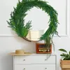 Faux Floral Greenery 1 5m Christmas Norfolk Pine Garland Sztuczny na świąteczny stół do schodów wewnętrznych DIY Fake 231128