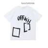 T-shirt d'été Designersoff T-shirts T-shirts en vrac Tops Homme Casual Luxurys Vêtements Streetwear Shorts Polos à manches T-shirts Taille S-X Offs Blanc pour