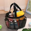 Storage Bags Mesh Beach Tote Bag Lightweight Portable Towels Toys With Multiple Pockets For Family Pool Travel Vacation