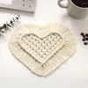 Set di tovagliette bohémien intrecciate a mano con nappe d'amore, tovaglietta isolante in corda di cotone, set di decorazioni per casa e ufficio