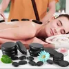 Helkroppsmassager 16st Stones Massage Warmer Kit med värmare Rocks Basalt Massage Stones Home Spa Body Therapy Avkopplande skönhetsvårdsverktyg 231128