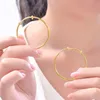 Pulseira infantil de prata envolta em ouro ouro 9999 anel simples simples de prata completa infantil como um presente de lua cheia para o bebê