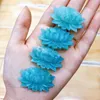 Figurines décoratives 4pcs Natural Amazonite Lotus Statue Crystal Quartz guérison Bouddhisme Fengshii Decoration Home Decoration Gift