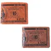 1PC Lot Men Pockets Karta dolara amerykańskiego rachunku pieniądze Pallet Zabawny składany portfel PU dolar 2 kolory GI870627263W
