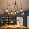 Chandeliers LOFT Modern White/Black Lustre 6-16 Arms Retro Adjustable Edison Bulb Lamp E27 Art Spider Ceiling Luminaire Fixture