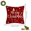 Cojín decorativo almohada 4 unids Feliz Navidad Funda de cojín Decoraciones de almohada para el hogar Nieve Navidad Natal 231128