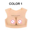 Plaques de poitrine Sile - Faux rehausseurs de forme, col rond pour travestis, mastectomie transgenre, soutien-gorge cosplay, livraison directe Dhhae