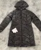 Modedesigner kvinnor down jacka vinter arm märke huva päls puffer jacka vårdoot casual watm coat storlek 1--4