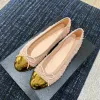 Channel Ballet Flat Shoes Casual shoe Dress Shoes loafers Leather Luxury designer black womans fashion girl outdoors walk tennis 2024New Wedding shoe Party sandal