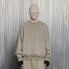 Hoodies للرجال من الرجال نساء صلبة جولة هوديي الرقبة للرجال من النوع الثقيل ذي الحجم الكبير